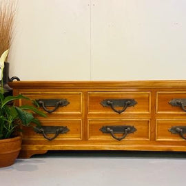 Chunky 6 Drawer Entertainment Unit