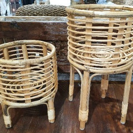 Split Rattan Plant Stand
