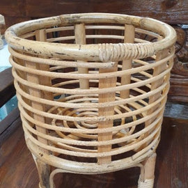 Split Rattan Plant Stand